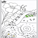 Kreativitet - Connect the Dots Caterpillar