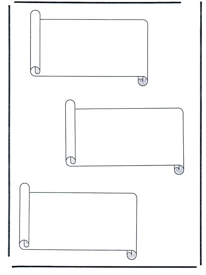 3 paper scrolls - Fargeleggingstegninger romerne