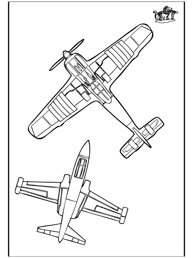 Airplane 3 - Fargeleggingstegninger fly