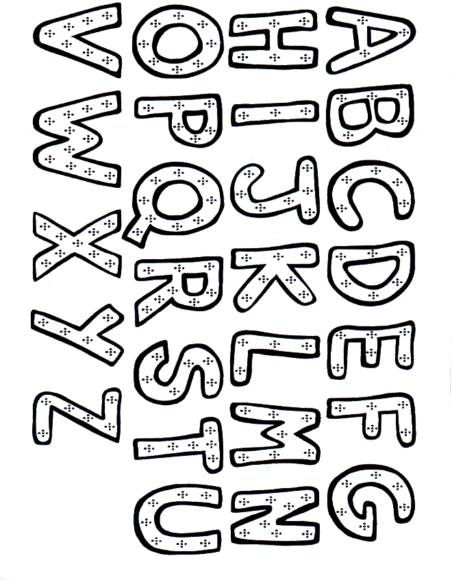 Alphabet complete - Fargeleggingstegning alfabet
