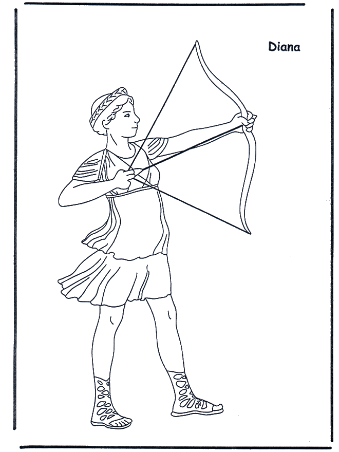 Artemis - Fargeleggingstegninger romerne