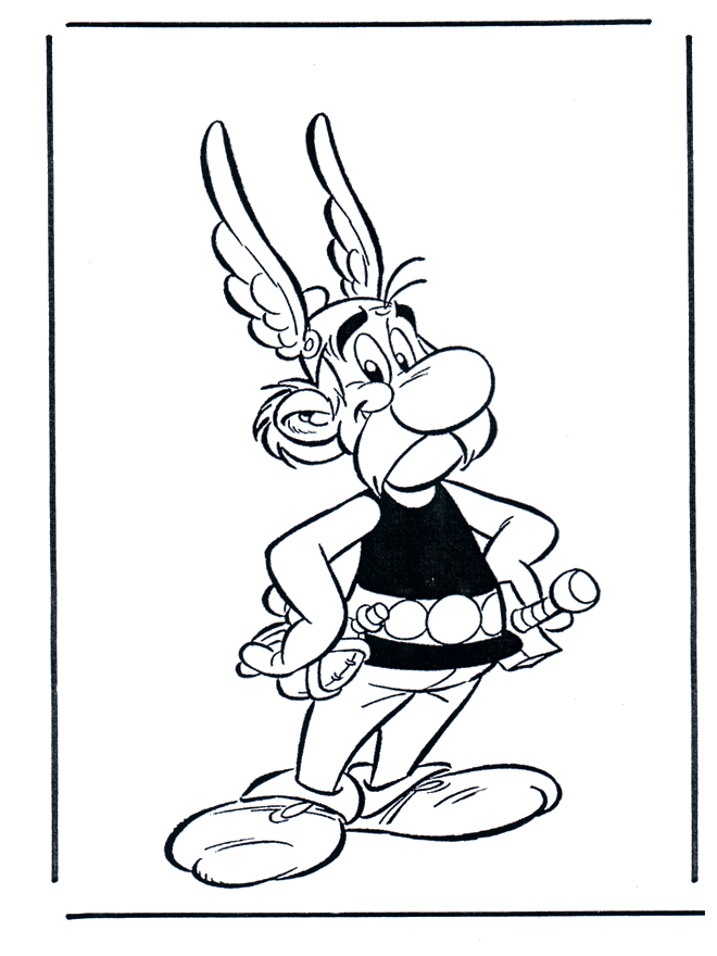 Asterix 2 - Fargeleggingstegning Asterix