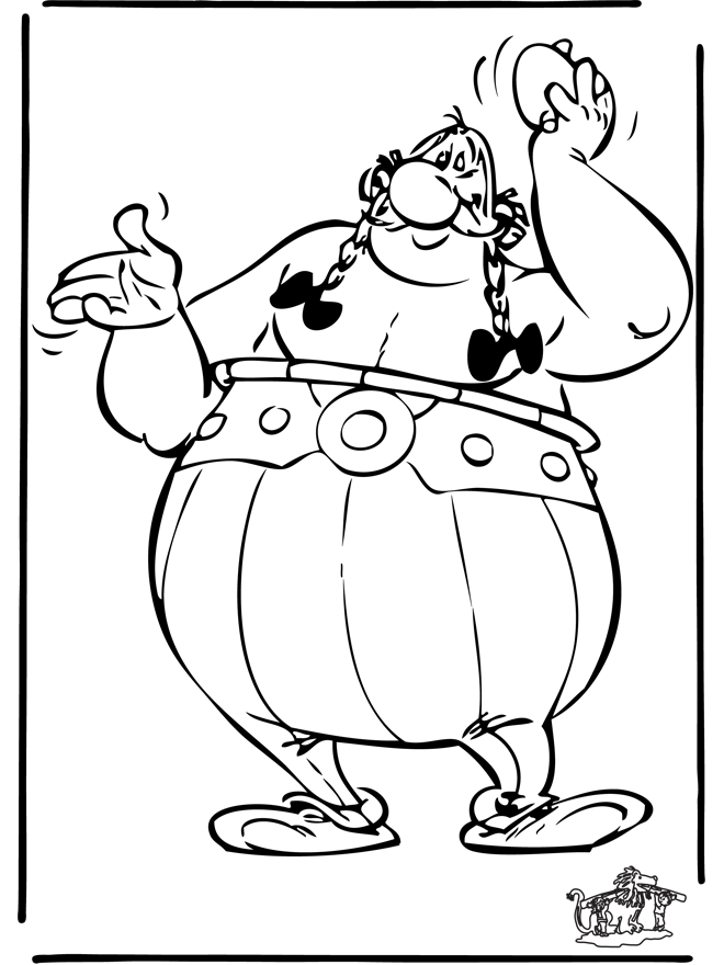 Asterix 3 - Fargeleggingstegning Asterix
