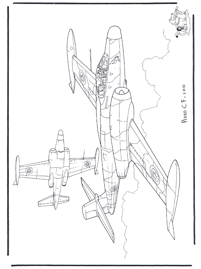 Avro CF-100  - Fargeleggingstegninger fly