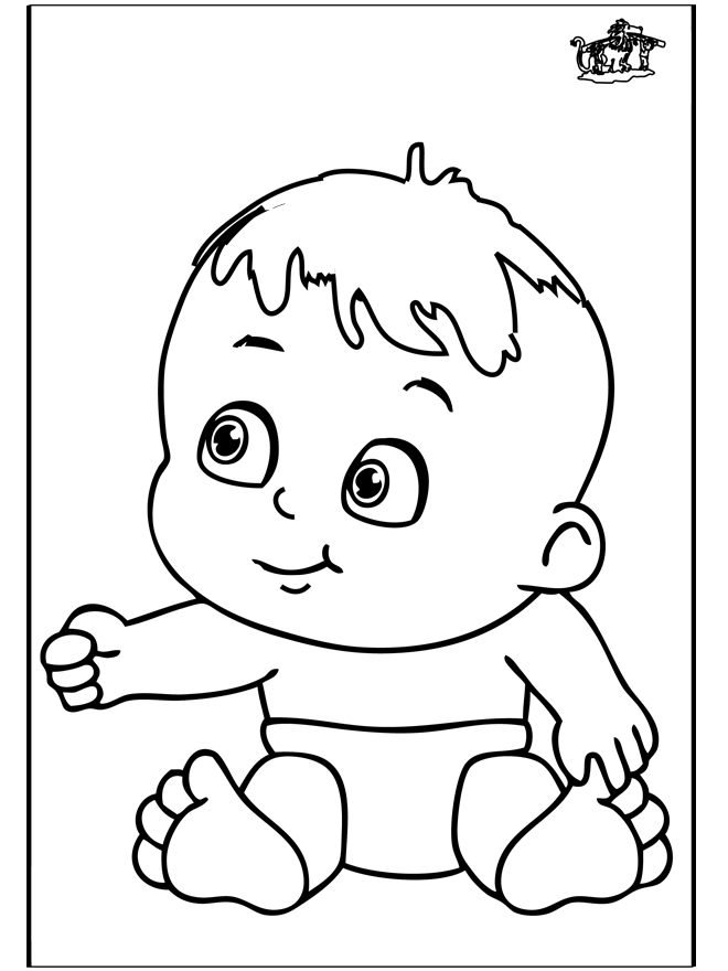 Baby 12 - Fargeleggingstegninger baby