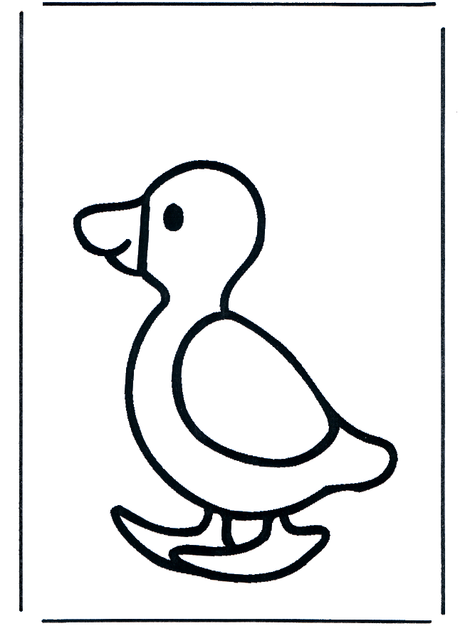 Baby duck - Fargeleggingstegning dyr