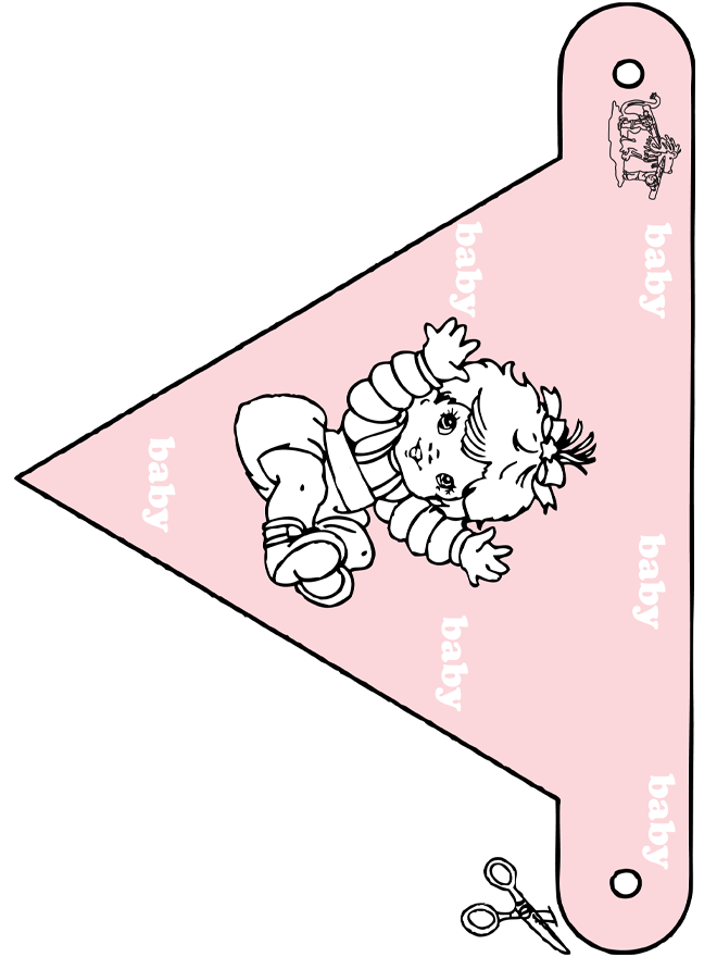 Baby flag 3 - Fargeleggingstegninger baby