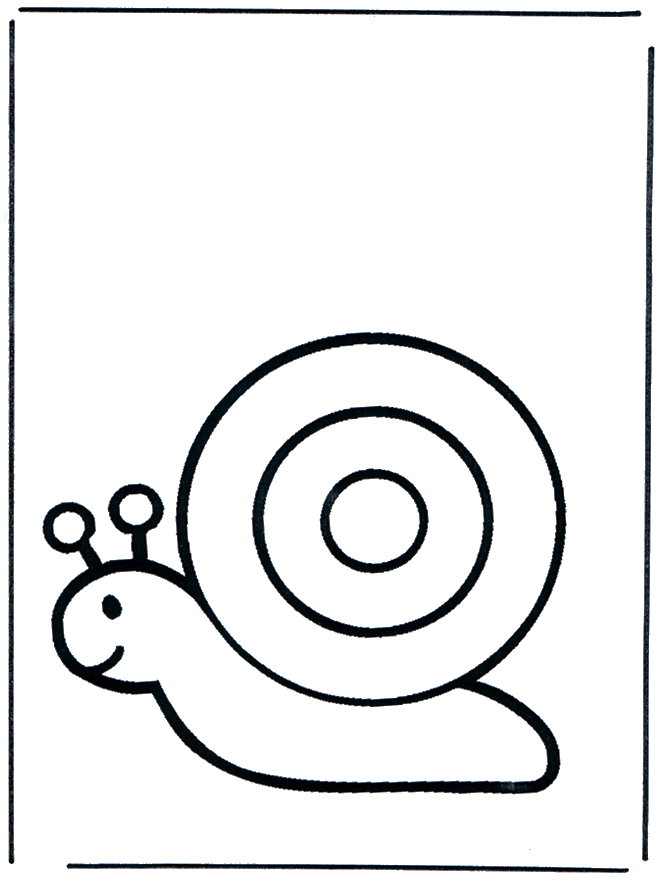 Baby snail - Fargeleggingstegning dyr