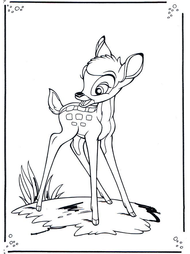 Bambi 2 - Fargeleggingstegning Bambi