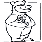 Småbarn - Bear with flower