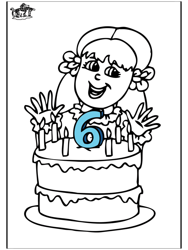 Birthday 4 - Fargeleggingstegninger bursdag