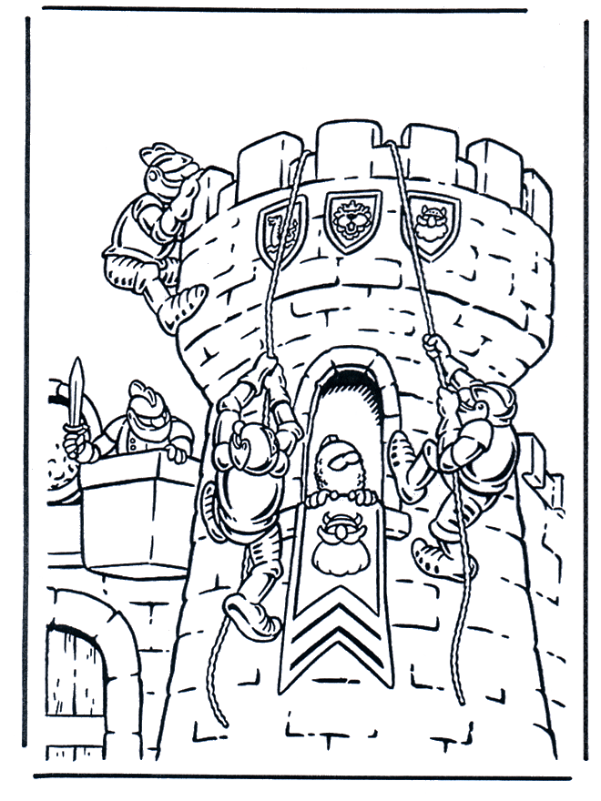 Castle 1 - Fargeleggingstegning slott