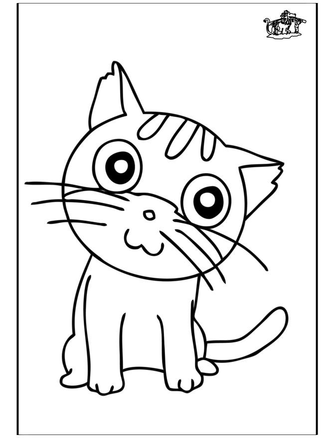 Cat 4 - Fargeleggingstegninger katteaktige dyr