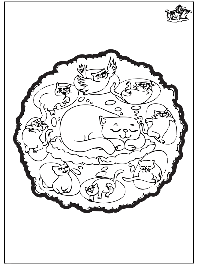 Cats mandala - Dyremandalaer