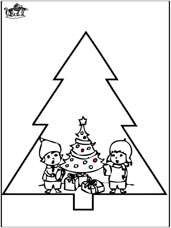 Christmas tree decorations - Fargeleggingstegninger Jul
