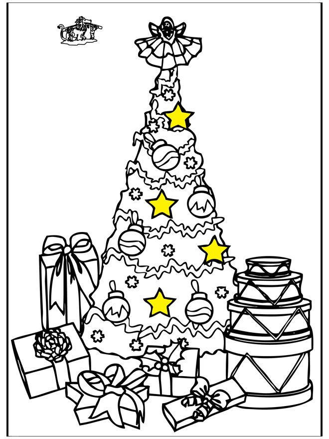 Christmastree 2 - Fargeleggingstegninger Jul