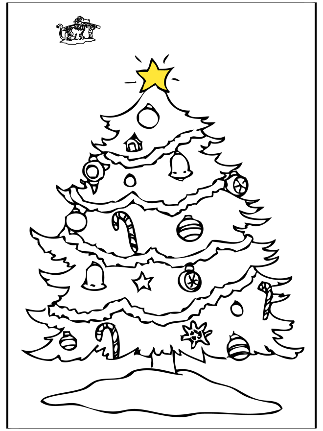 Christmastree 3 - Fargeleggingstegninger Jul