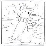Vinter - Cijfertekening sneeuwpop