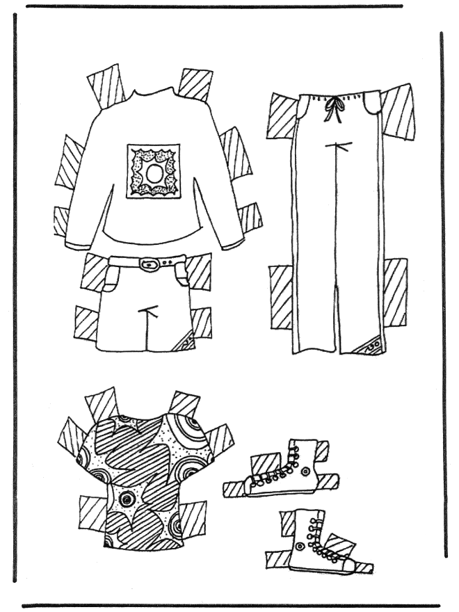 Cloth paper doll 5 - Kreativitet papirdukker