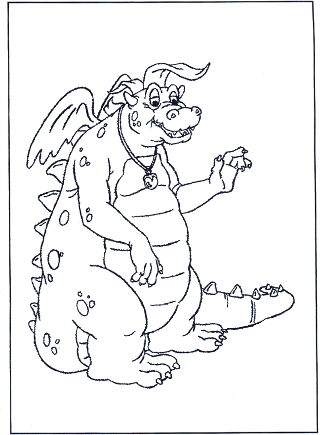 Coloring page dragon - Drager og dinosauruser