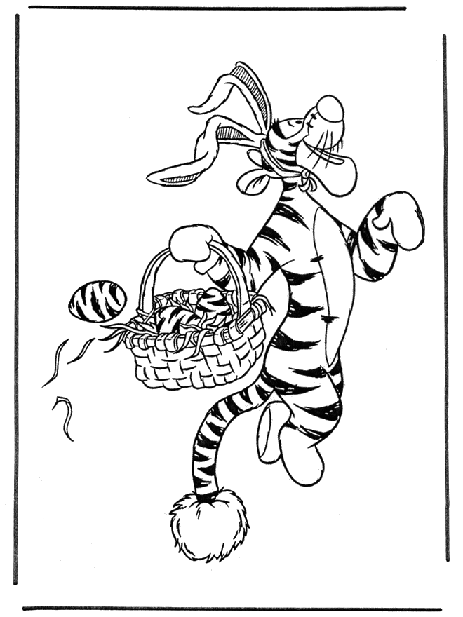 Coloring page easternbunny - Fargeleggingstegninger Påske