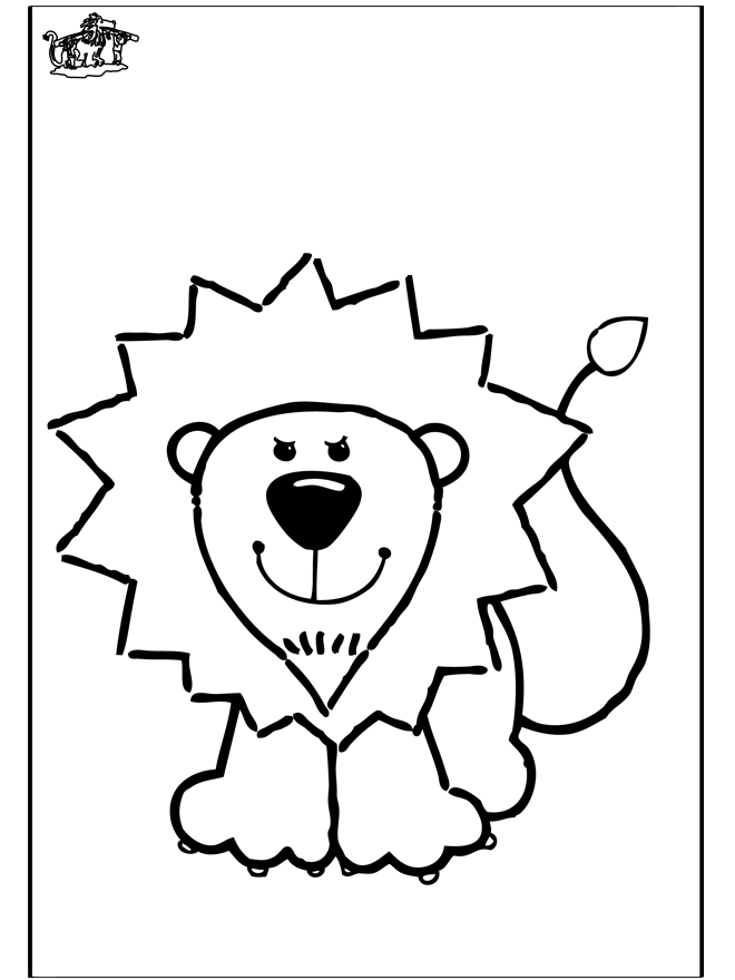 Coloring page lion - Fargeleggingstegninger katteaktige dyr