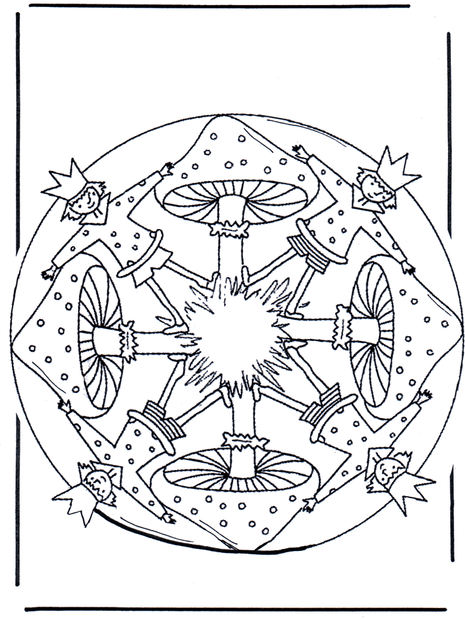 Coloring page Mandala  - Småbarnsmandalaer