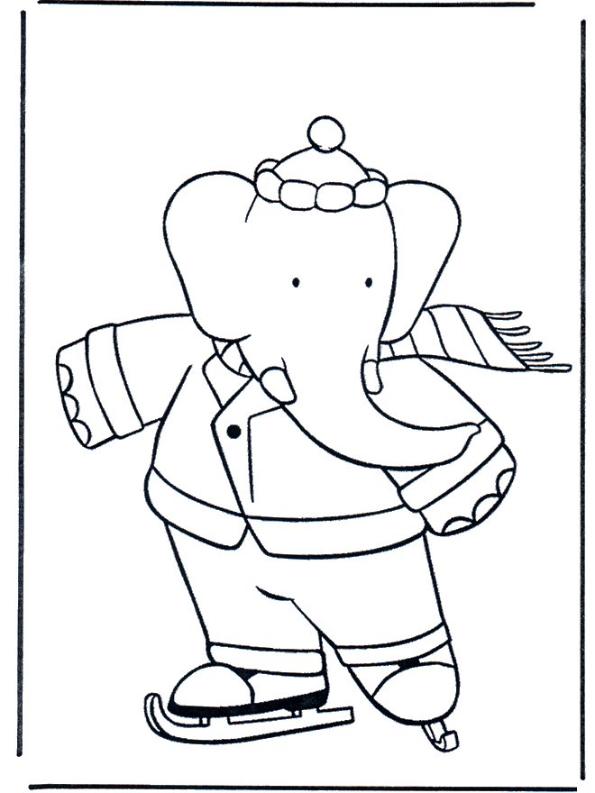 Coloring page skating - Fargeleggingstegninger skøyter