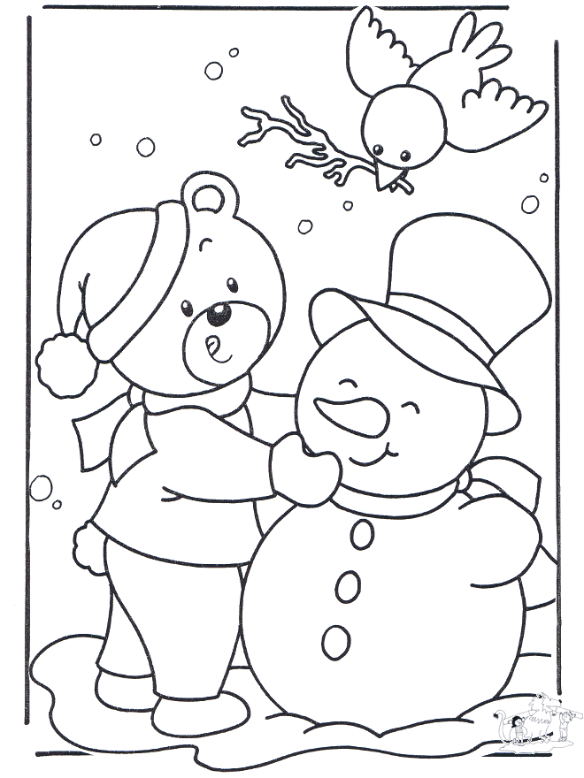 Coloring page snow - Fargeleggingstegninger sne