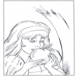 Litt av hvert - Coloring page Snow White