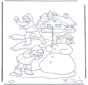 Coloring page snowball