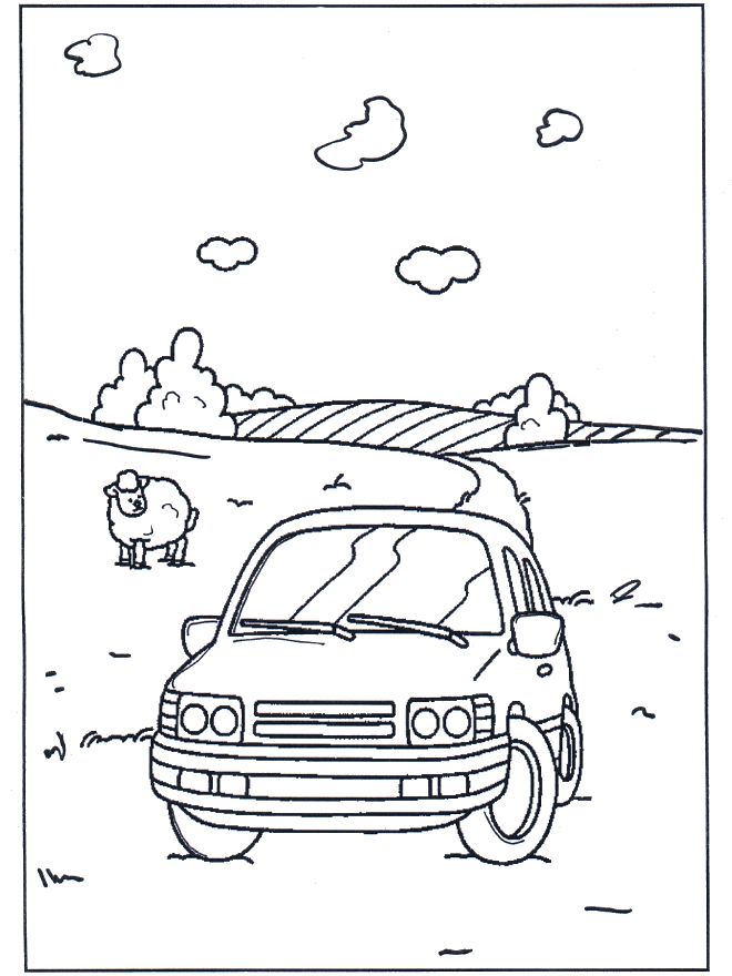 Coloring pages car - Fargeleggingstegninger biler