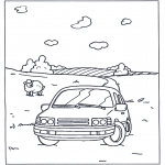 Litt av hvert - Coloring pages car