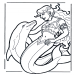 Dyr - Coloring pages dolphins