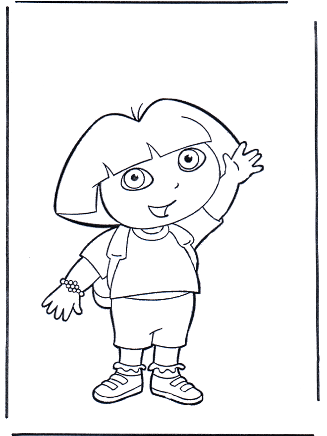 Coloring pages Dora the Explorer  - Fargeleggingstegning Dora