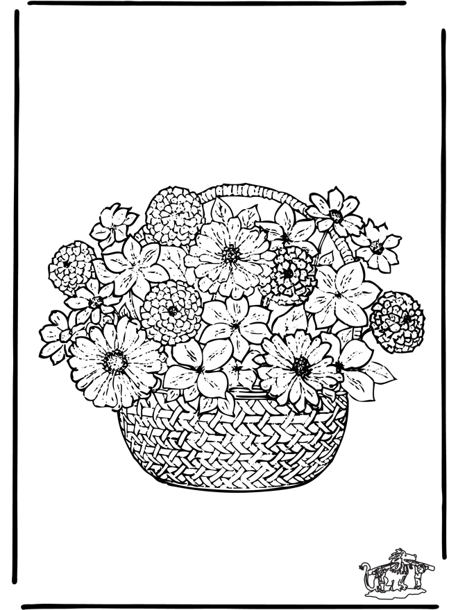 Coloring pages flowers - Fargeleggingstegninger blomster