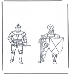 Litt av hvert - Coloring pages knights