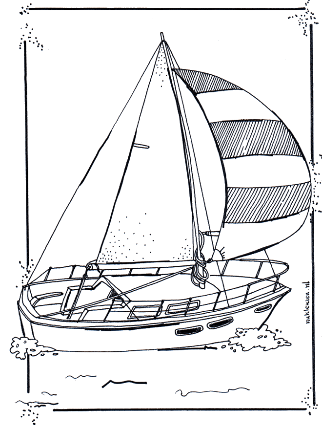 Coloring pages sailingboat - Fargeleggingstegninger skip