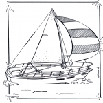 Litt av hvert - Coloring pages sailingboat