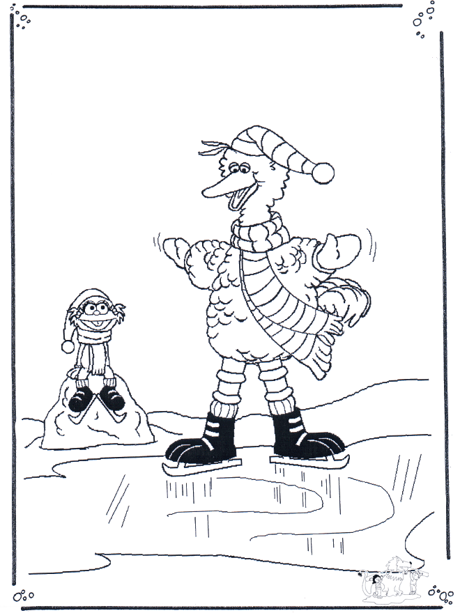 Coloring pages skating - Fargeleggingstegninger skøyter