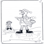 Vinter - Coloring pages skating