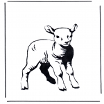 Litt av hvert - Coloring sheet lamb