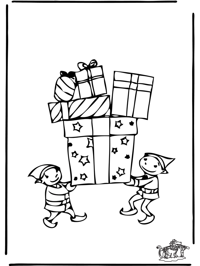 Coloring sheet presents - Fargeleggingstegninger bursdag