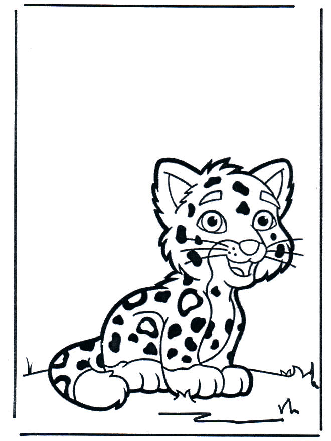 Coloring sheets tiger - Fargeleggingstegning dyr