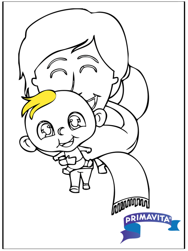 Coloringpage baby 2 - Fargeleggingstegninger baby