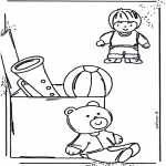 Småbarn - Coloringpage toys 1