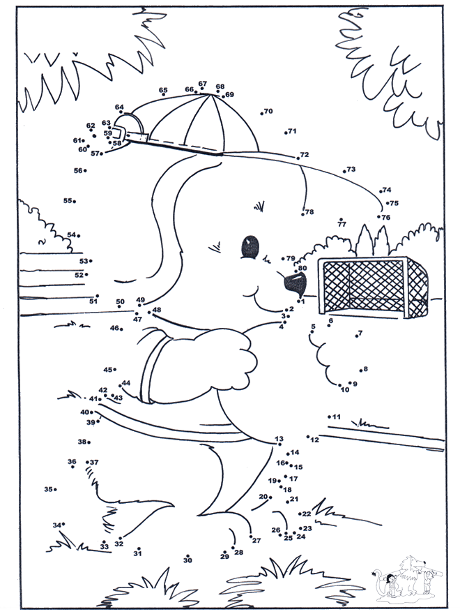 Connect the Dots - dog 2 - Siffertegning