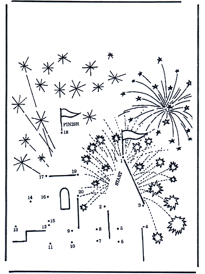 Connect the Dots - firework - Siffertegning