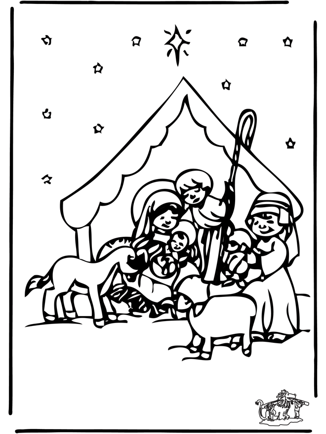 Crib 2 - Bibel fargeleggingstegninger Jul