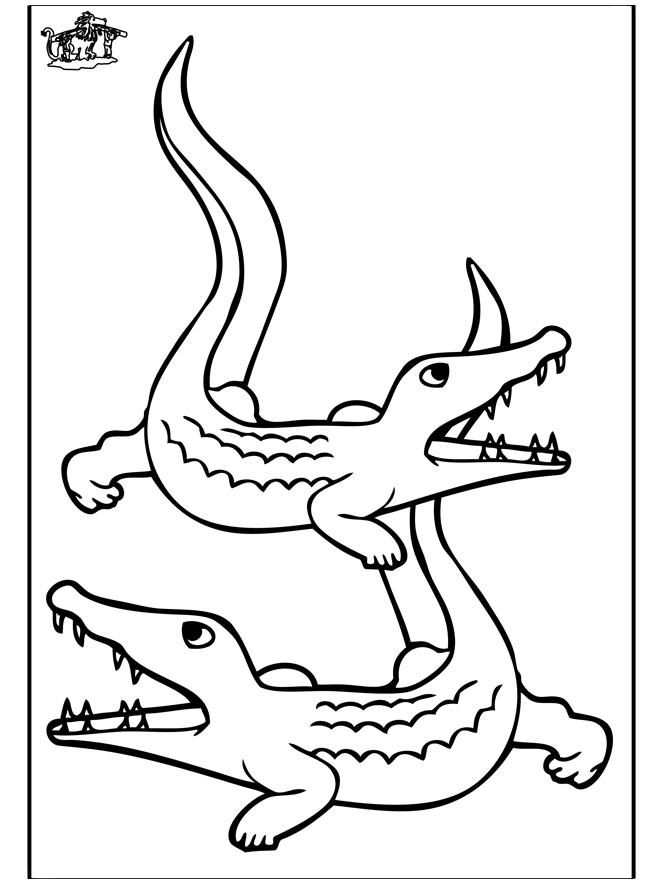 Crocodile 2 - Fargeleggingstegninger dyrehage